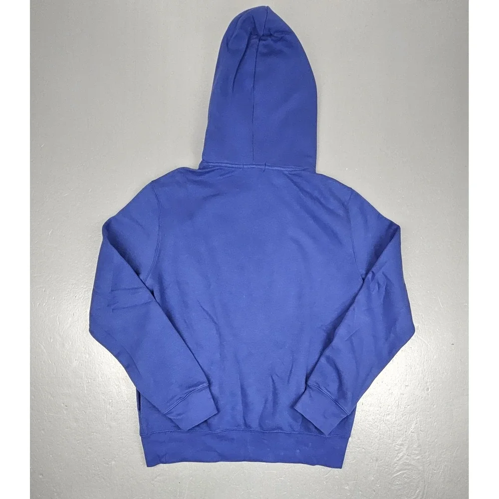 Polo Ralph Lauren Hoodie Mens Small Royal Blue Polo Bear Pullover Graphic Pocket
